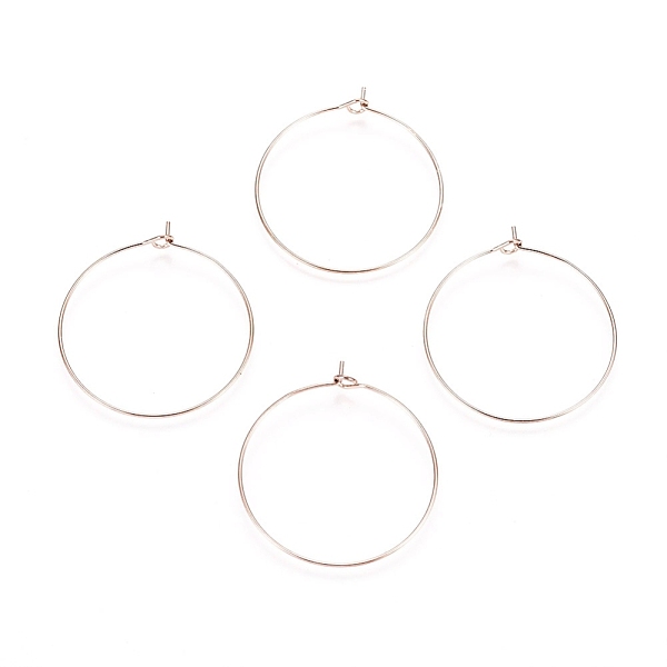 

PandaHall Ion Plating(IP) 316L Surgical Stainless Steel Hoop Earring Findings, Wine Glass Charms Findings, Rose Gold, 20 Gauge, 25x0.8mm...