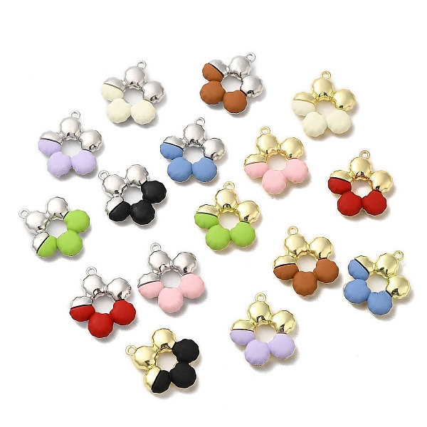 

PandaHall Spray Painted Alloy Pendant, Cadmium Free & Nickel Free & Lead Free, Flower, Mixed Color, 21x19x4.5mm, Hole: 1.4mm Alloy Flower..., Multicolor