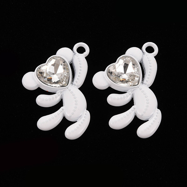 

PandaHall Spray Painted Alloy Rhinestone Pendants, Cadmium Free & Lead Free, Bear, White, 26.5x21.5x4.5mm, Hole: 2mm Alloy+Rhinestone Bear...