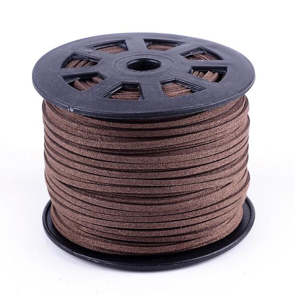 

PandaHall Faux Suede Cords, Faux Suede Lace, Coconut Brown, 1/8 inch(3mm)x1.5mm, about 100yards/roll(91.44m/roll), 300 feet/roll Faux Suede...