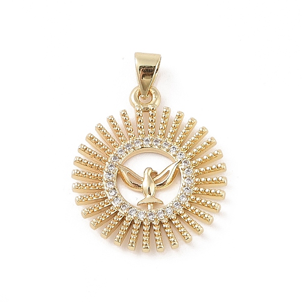 

PandaHall Brass Micro Pave Cubic Zirconia Pendants, Real 18K Gold Plated, Bird, Clear, 23.5x20.5x2.5mm, Hole: 5x3mm Brass+Cubic Zirconia...