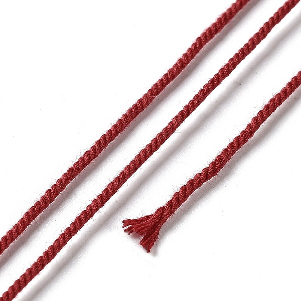 

PandaHall Polyester Twisted Cord, Round, for DIY Jewelry Making, Cerise, 1.2mm, about 38.28 Yards(35m)/Roll Polyester Red