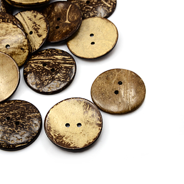 

PandaHall Coconut Buttons, 2-Hole, Flat Round, Coconut Brown, 51x6mm, Hole: 4mm Coconut Flat Round Brown