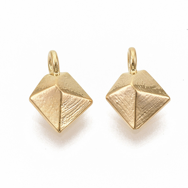 

PandaHall Brass Charms, Nickel Free, Real 18K Gold Plated, Polygon, 13x9x3mm, Hole: 1.8mm Brass Polygon