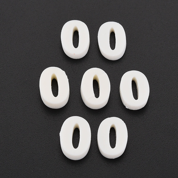 

PandaHall Handmade Polymer Clay Cabochons, Num.0, Creamy White, 9~11x4.5~7.5x1~3mm, about 9000pcs/1000g Polymer Clay Number