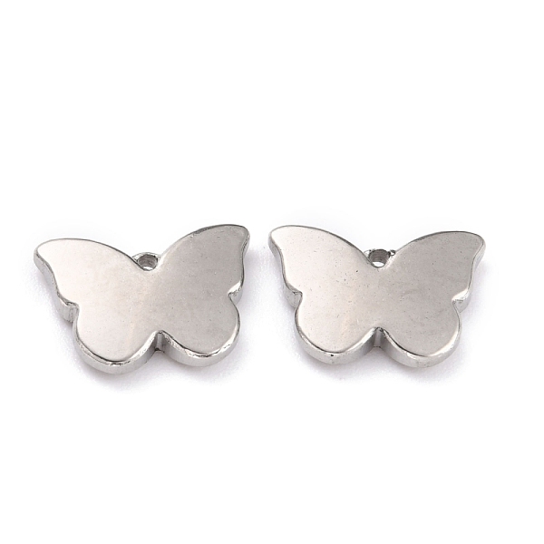 

PandaHall 304 Stainless Steel Charms, Butterfly, Stainless Steel Color, 15x11x3mm, Hole: 1.4mm 304 Stainless Steel Butterfly