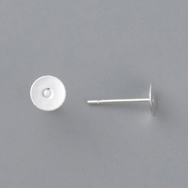 

PandaHall 304 Stainless Steel Stud Earring Findings, Flat Round, Silver, 6x0.3mm, Pin: 0.7mm 304 Stainless Steel Flat Round