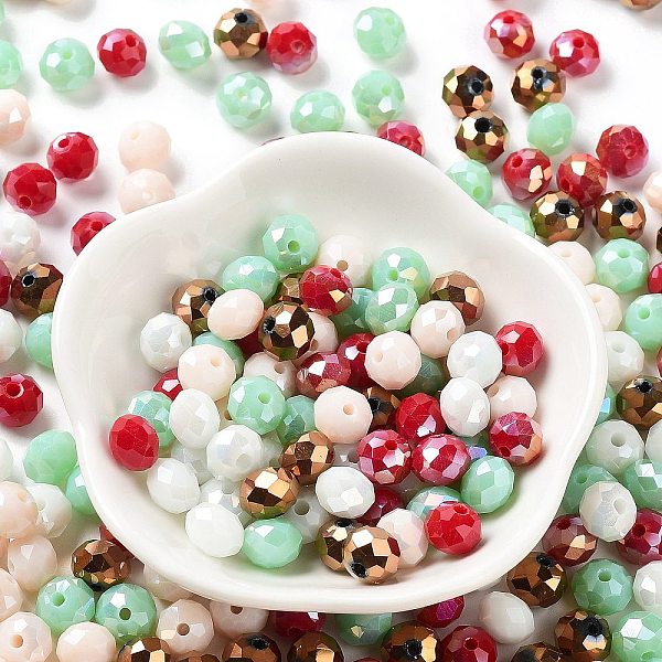 

PandaHall Glass Beads, Faceted, Rondelle, Pale Green, 10x8mm, Hole: 1mm, about 67pcs/60g Glass Rondelle