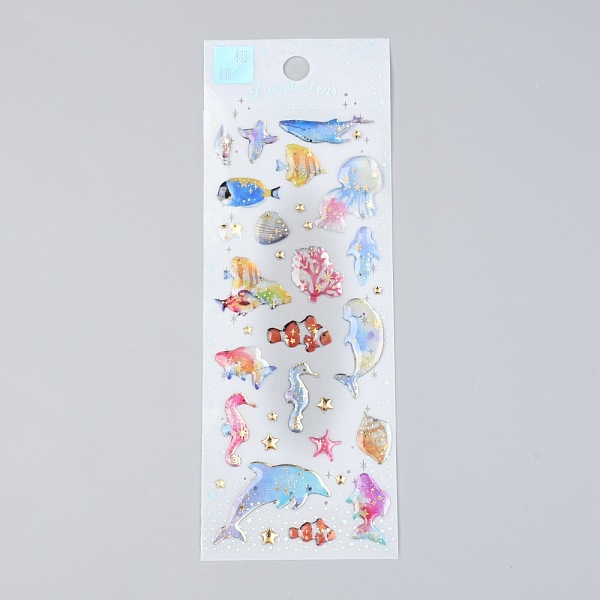 

PandaHall Epoxy Resin Sticker, for Scrapbooking, Travel Diary Craft, Mixed Patterns, 0.35~4.5x0.35~2.6cm Epoxy Resin