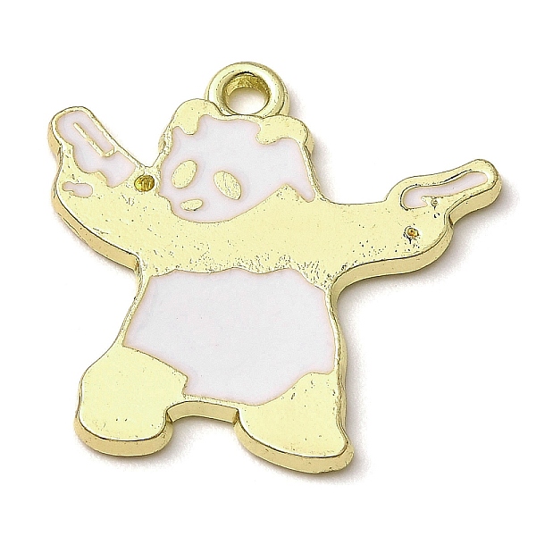 

PandaHall Zinc Alloy Enamel Pendants, Golden, Panda, 26x25x1.5mm, Hole: 1.8mm Alloy+Enamel Panda White