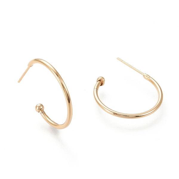 Brass Half Hoop Earrings