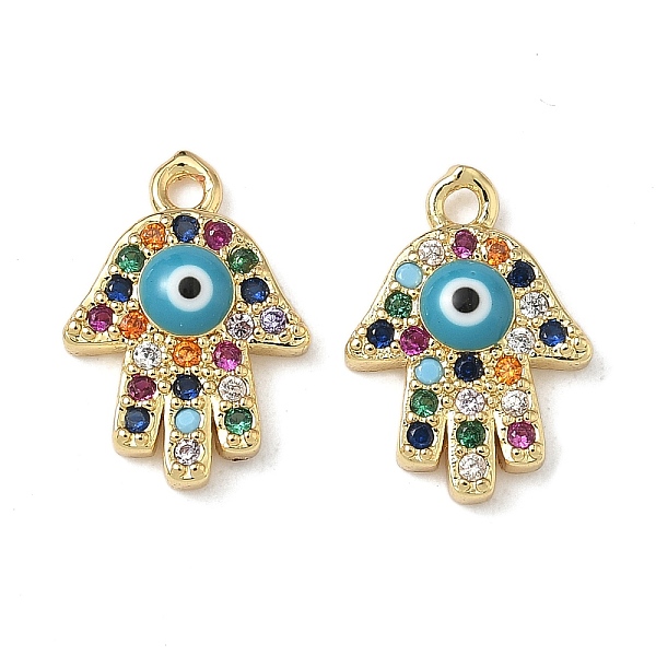 Brass Micro Pave Cubic Zirconia Charms-image-KK-G391-09G-1-en
