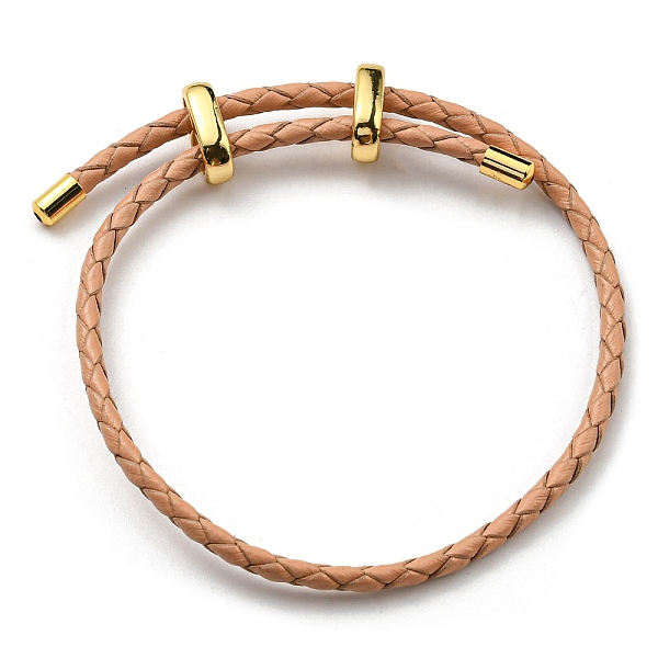 

PandaHall Leather Braided Cord Bracelets, Adjustable Bracelet, BurlyWood, Inner Diameter: 5/8~2-7/8 inch(1.5~7.3cm) Leather Orange