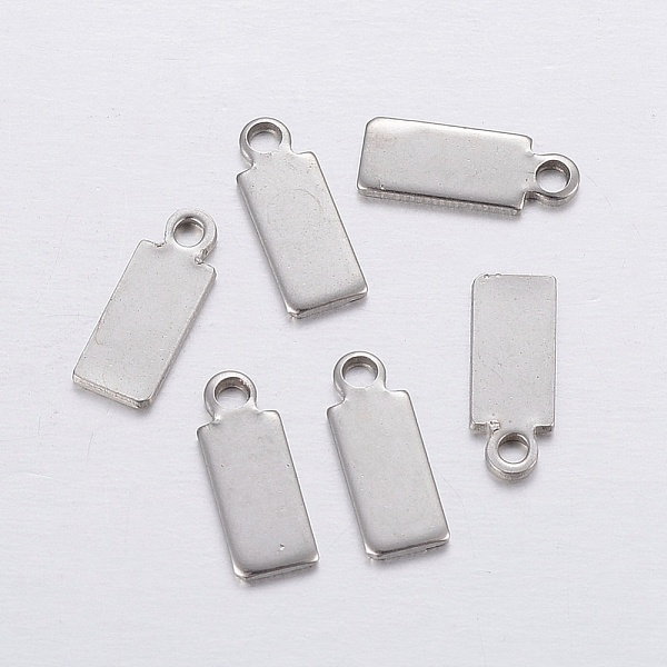 

PandaHall 304 Stainless Steel Pendants, Rectangle, Stainless Steel Color, 10.5x4x0.8mm, Hole: 1mm 304 Stainless Steel Rectangle