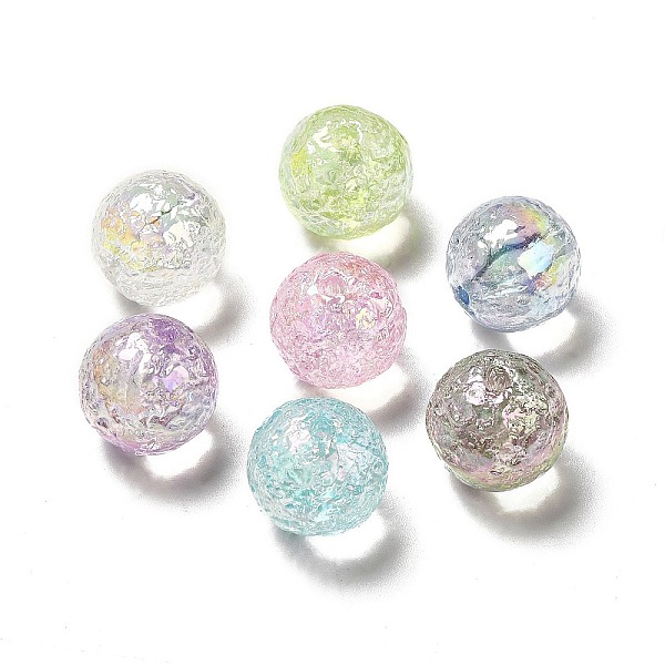 

PandaHall UV Plating Transparent Rainbow Iridescent Acrylic Beads, Round, Mixed Color, 15.5x15mm, Hole: 2mm Acrylic Round Multicolor