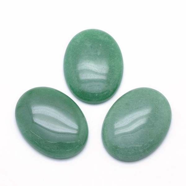 

PandaHall Natural Green Aventurine Cabochons, Oval, 40x30x7.5~8mm Green Aventurine Oval