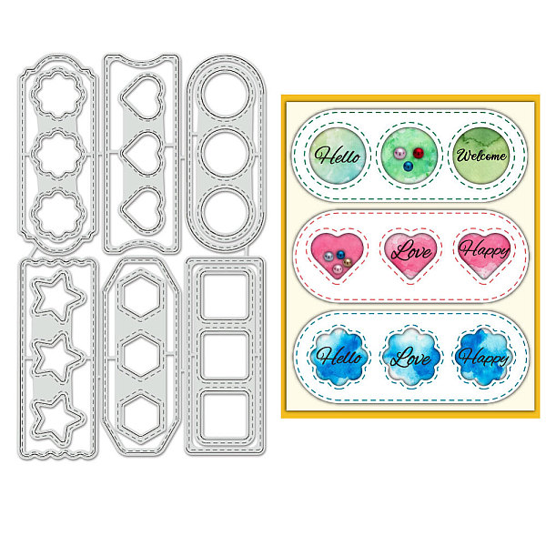

PandaHall BENECREAT Small Window See Through Card Carbon Steel Cutting Dies, 169x103mm/6.6x4.1 inch Decorative Pattern Embossing Stencils...