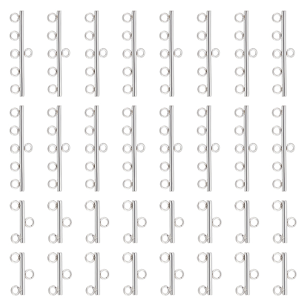 

PandaHall Unicraftale 40Pcs 2 Style 304 Stainless Steel Chandelier Component Links, 6 Loop Connector and 3 Loop Connector, Stainless Steel...
