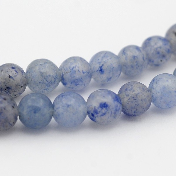 

PandaHall Natural Blue Aventurine Round Beads Strands, 4mm, Hole: 1mm, about 102pcs/strand, 15.7 inch Blue Aventurine Round