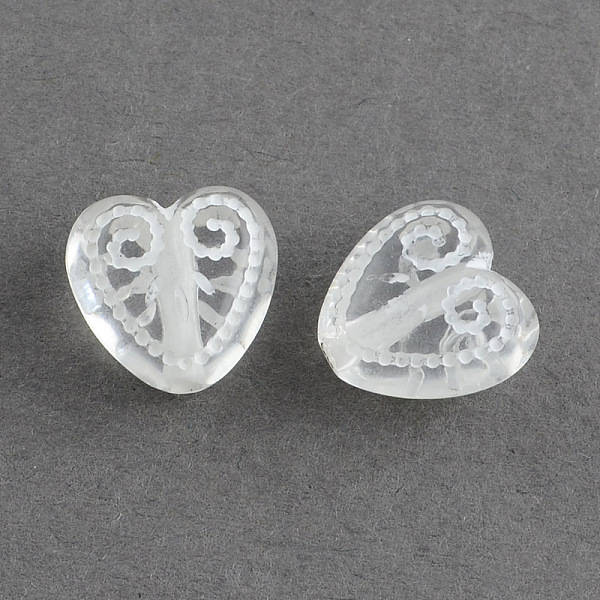 

PandaHall Transparent Acrylic Beads, Heart, Clear, 11.5x11.5x6.5mm, Hole: 1.5mm, about 1000pcs/500g Acrylic Heart Clear