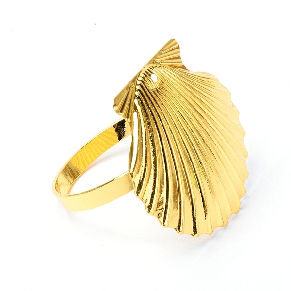 

PandaHall Alloy Napkin Rings, Napkin Holder Adornment, Restaurant Daily Accessiroes, Shell, Cadmium Free & Lead Free, Golden, 45x47.5x42mm...