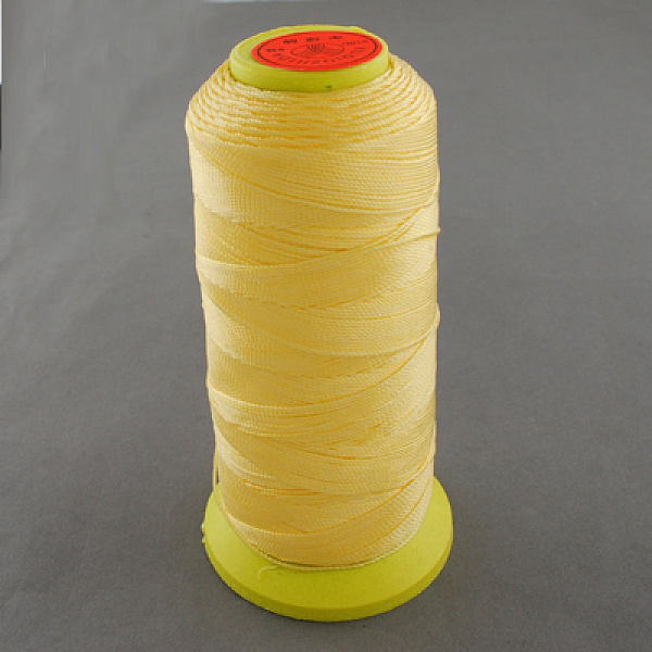 

PandaHall Nylon Sewing Thread, Champagne Yellow, 0.8mm, about 300m/roll Nylon Yellow