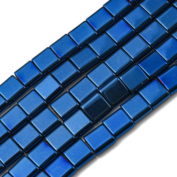 

PandaHall Electroplated Non-magnetic Synthetic Hematite Beads Strands, Square, 2-Hole, Blue, 6x6x3mm, Hole: 1.2mm, about 69pcs/strand, 15.55...