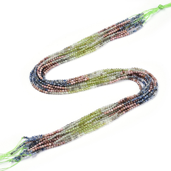 

PandaHall Natural Mixed Gemstone Beads Strands, Round Beads, Faceted, 2~2.5x2~2.5mm, Hole: 0.5mm, about 190~196pcs/strand, 15.35''~15.75''...
