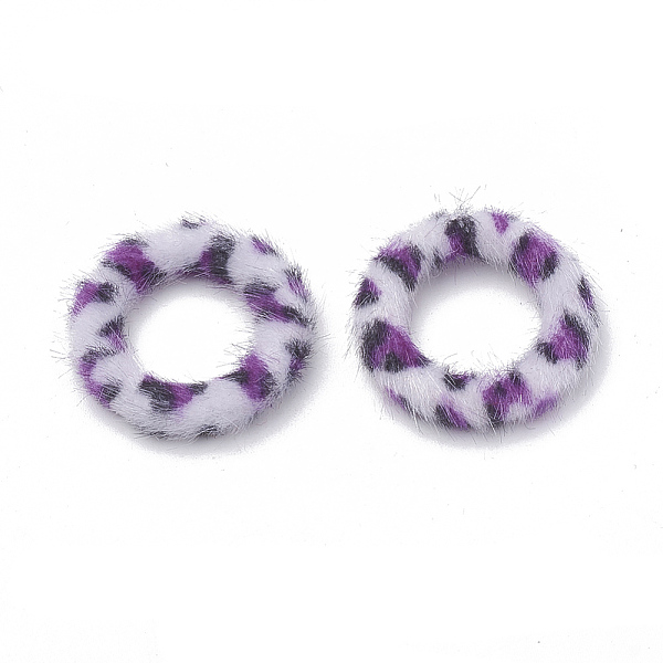 

PandaHall Faux Mink Fur Covered Linking Rings, with Aluminum Bottom, Ring, Platinum, Medium Orchid, 27x4mm Aluminum Ring Purple