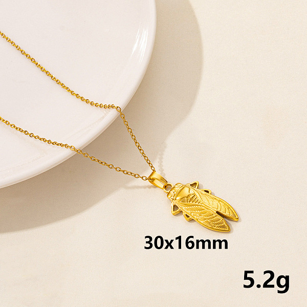 

PandaHall Stainless Steel Insect Pendant Necklace Unisex Jewelry Stainless Steel