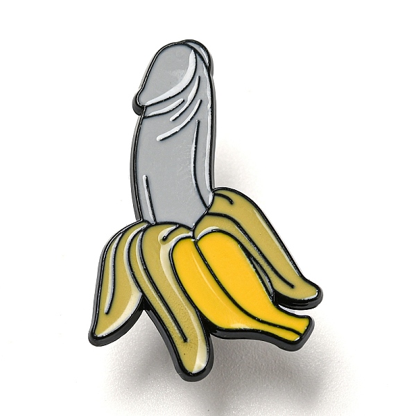 

PandaHall Banana Alloy Enamel Pin Broochs, Cadmium Free & Lead Free, Yellow, Black, 26.5x18x1.5mm Alloy+Enamel Banana Yellow