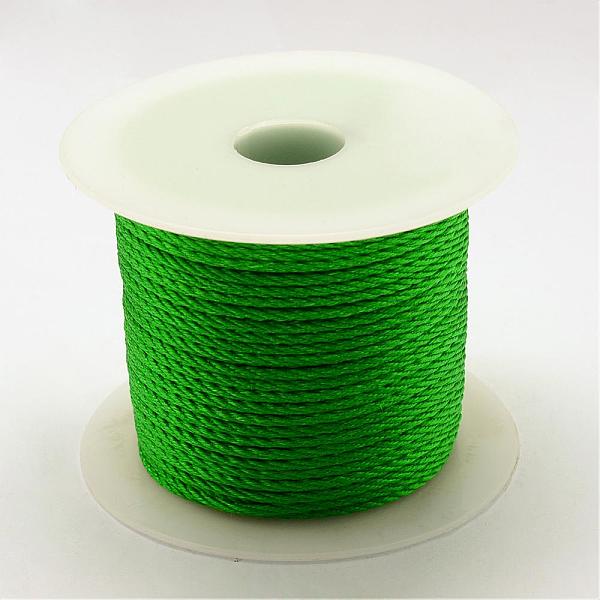 

PandaHall Nylon Thread, Green, 3.0mm, about 27.34 yards(25m)/roll Nylon Green