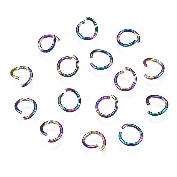 

PandaHall Ion Plating(IP) 304 Stainless Steel Jump Rings, Round Ring, Open Jump Rings, Rainbow Color, 20 Gauge, 6x0.8mm, Inner Diameter...