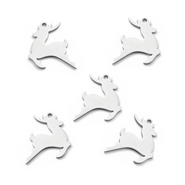 

PandaHall 201 Stainless Steel Pendants, Christmas Theme, Christmas Reindeer, Stainless Steel Color, 16x16x1mm, Hole: 1.5mm 201 Stainless...
