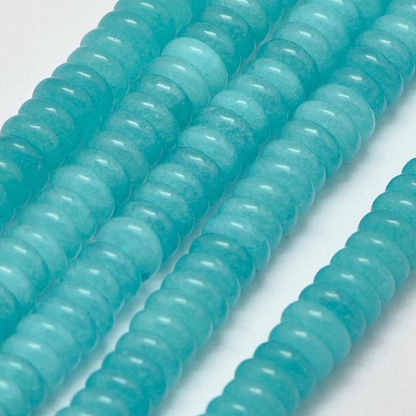 

PandaHall Natural White Jade Heishi Beads Strands, Disc/Flat Round, Dyed, Light Sea Green, 8x2~3mm, Hole: 1mm, about 122~145pcs/strand...