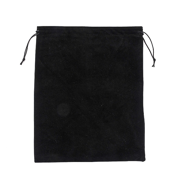 

PandaHall Velvet Pouches, Drawstring Bags, Rectangle, Black, 35~36x28x0.4cm Velvet None Black