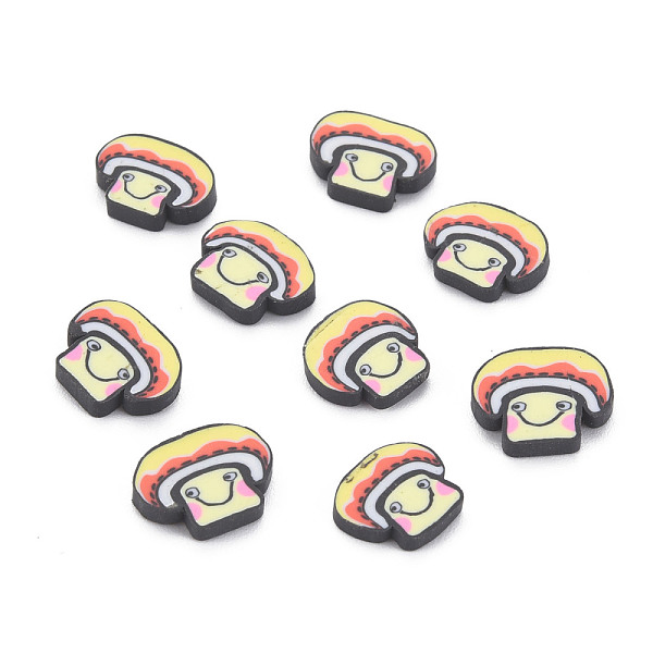 

PandaHall Autumn Theme Handmade Polymer Clay Cabochons, Mushroom, Champagne Yellow, 7~9.5x9~11x1.5~2mm, about 5800pcs/1000g Polymer Clay...