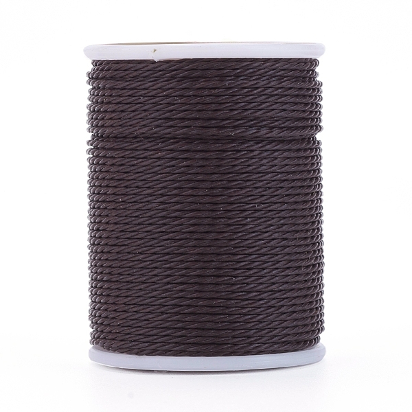 

PandaHall Round Waxed Polyester Cord, Taiwan Waxed Cord, Twisted Cord, Coconut Brown, 1mm, about 12.02 yards(11m)/roll Waxed Polyester Cord...