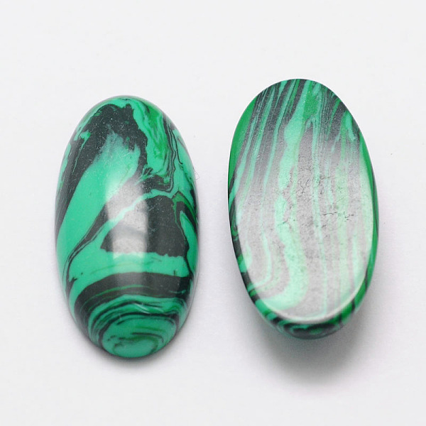 

PandaHall Dyed Oval Malachite Cabochons, 18x13x6mm Malachite Oval Green