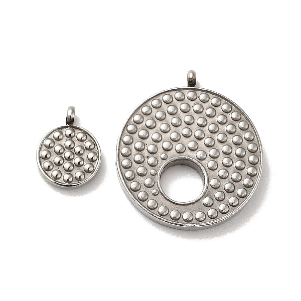 

PandaHall 304 Stainless Steel Pendants, Flat Round Charm, Stainless Steel Color, 28x25x3mm, Hole: 2mm, 2pcs/set 304 Stainless Steel Flat...