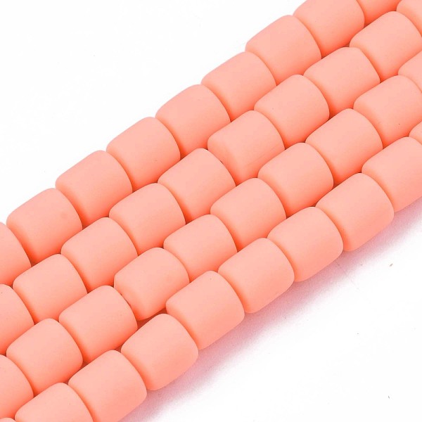 

PandaHall Polymer Clay Bead Strands, Column, Coral, 5~7x6mm, Hole: 1.5~2mm, about 61~69pcs/strand, 15.74 inch Polymer Clay Column Red