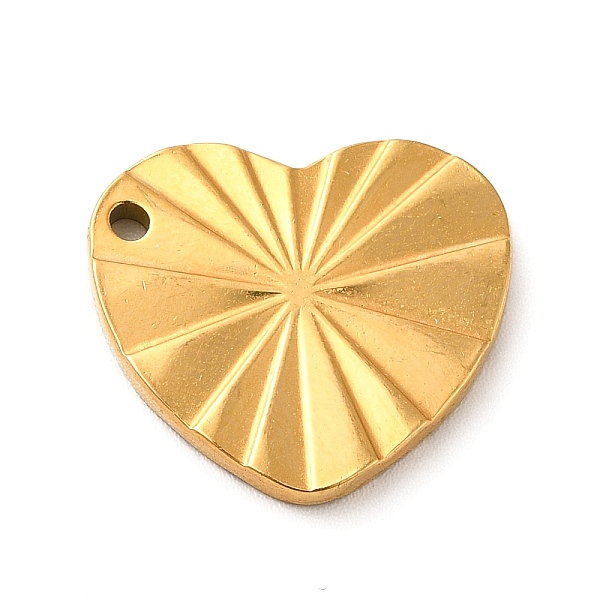 

PandaHall Ion Plating(IP) 304 Stainless Steel Pendants, Heart Charm, Golden, 17x19x2mm, Hole: 1.6mm 304 Stainless Steel Heart