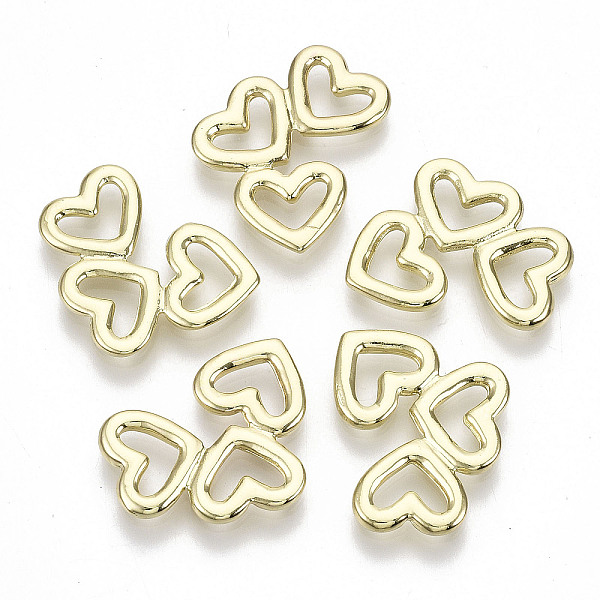 

PandaHall Rack Plating Alloy Filigree Joiners Links, Cadmium Free & Lead Free, Heart, Light Gold, 16x21x2mm Alloy Heart