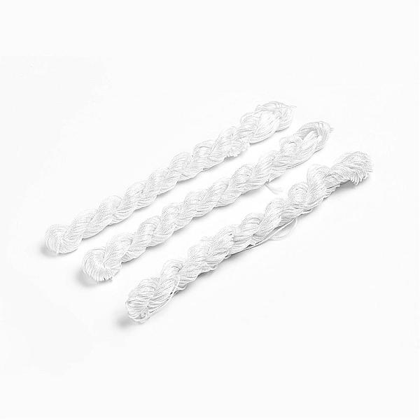 

PandaHall Nylon Thread, Nylon Jewelry Cord for Custom Woven Bracelets Making, Snow, 1mm, about 26m/bundle, 10bundles/bag, about 284.34 Yards..., White