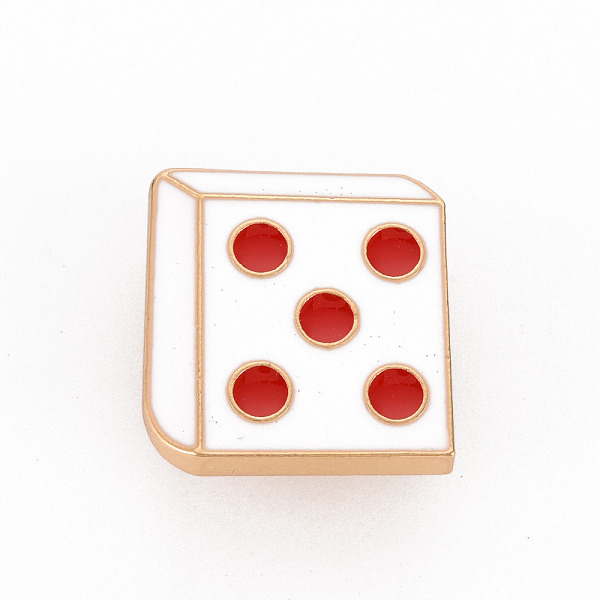 

PandaHall Rack Plating Alloy Enamel Brooches, Enamel Pins, with Brass Butterfly Clutches, Dice, Cadmium Free & Nickel Free & Lead Free...