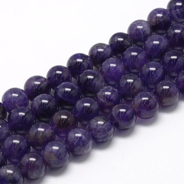

PandaHall Natural Amethyst Beads Strands, Round, 8~9mm, Hole: 1mm, about 45~48pcs/strand, 15.7 inch Amethyst Round