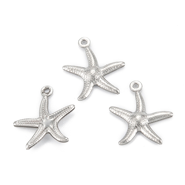 

PandaHall 316 Surgical Stainless Steel Pendants, Starfish, Stainless Steel Color, 18x15x2mm, Hole: 1.2mm 316 Surgical Stainless Steel...