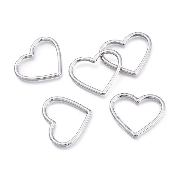 

PandaHall 304 Stainless Steel Linking Rings, Heart, Stainless Steel Color, 24x28.5x2.3mm, Inner Diameter: 16.5x24mm 304 Stainless Steel...