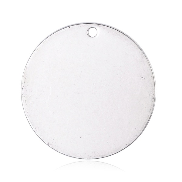 

PandaHall 201 Stainless Steel Pendants, Stamping Blank Tag, Flat Round, Stainless Steel Color, 25x1mm, Hole: 1mm 201 Stainless Steel Flat...