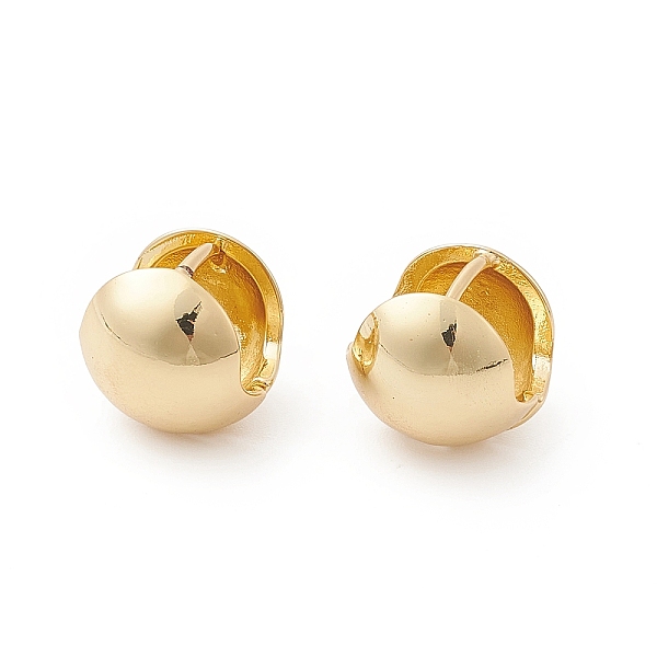 

PandaHall Rack Plating Brass Round Ball Hinged Hoop Earrings for Women, Cadmium Free & Nickel Free & Lead Free, Real 18K Gold Plated...